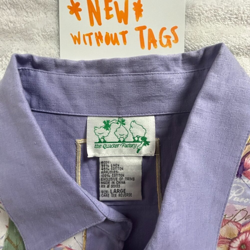 The Quacker Factory Women's Button Down Top Cotta… - image 3